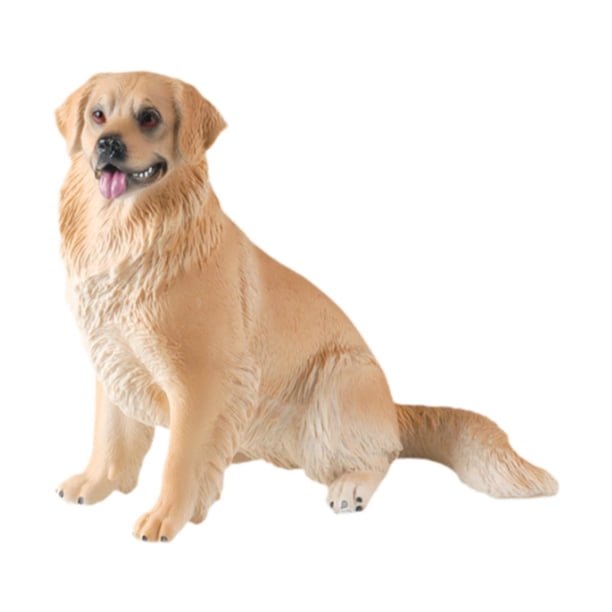 Escultura de perro realista, estatua de perro, figura de acción de animales, juguete cognitivo para niños Marrón claro