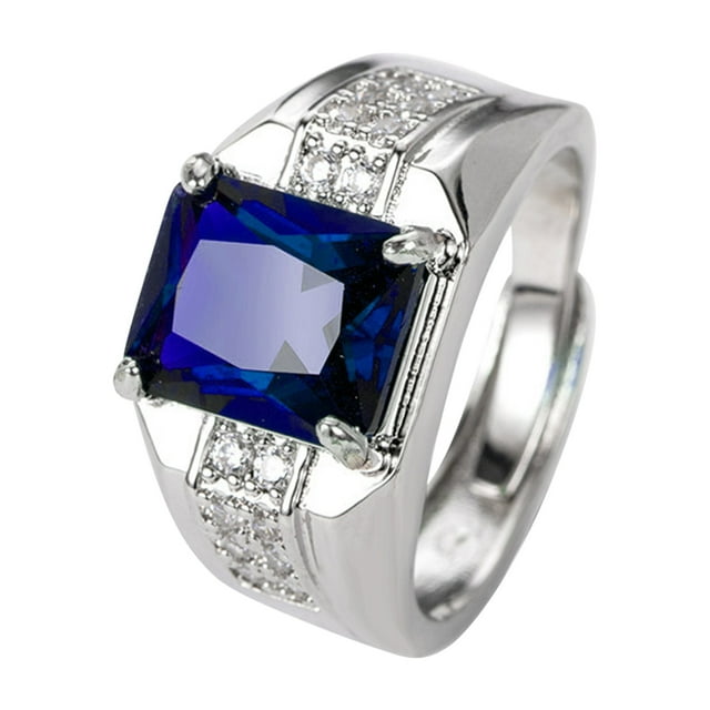 Xihbxyly En venta Anillo de hombre moderno con espinela verde europea y diamantes