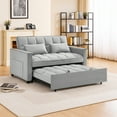 thumbnail image 6 of Kadyn Sofa Bed, Couch Bed, 54 Inch Adjustable Backrest Sofa or Sofa Bed, Futon Sofa with Double Armrest and Pouch, Light Gray, 6 of 13