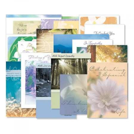 6x9 Greeting Card Envelopes Mega Sympathy Greeting Card Value Pack - Set of 40 (20 designs), Large 5