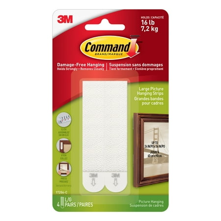 

12 Packs: 4 ct. (48 total) Command™ Large White Picture Hanging Strips