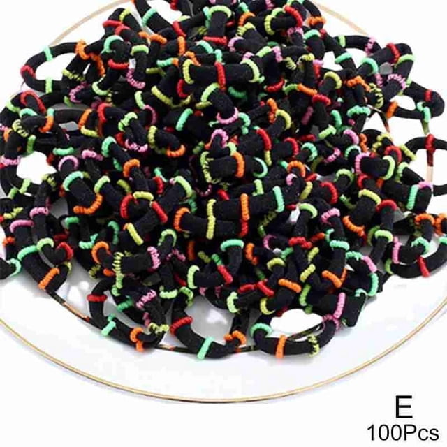 100 unidades de pequeñas bandas elásticas para el cabello de colores para niñas, coleteros, diademas, accesorios para el cabello