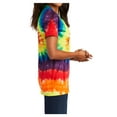 thumbnail image 3 of Yellow Rooster Women's Tie-Dye V-Neck Cotton T-Shirt Rainbow 2XL, 3 of 6