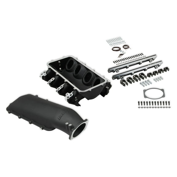 Holley 300-683BK Lo-Ram Intake Manifold Dual Injector Black Finish