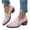 Pink, variant on Women Shoes Block Heel Loafers for Women Suede Western Embroidery Pointed Toe Slip On Heels for Women Comfort Wide Feet Non Slip Vintage Ethnic Casual Dress Shoes for Women Autumn Winter Metal Buckl