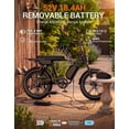 thumbnail image 4 of Heybike Saturn Electric Bike for Adults 20", 750W E-Mountain Bike with Speedometer, 52V 18.4AH Removable Battery 50 Miles E Bicycle Class 3,UL2849, 4 of 9