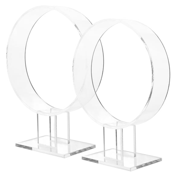 HEALEEP Acrylic Headband Holder Organizer 2-Pack Clear Hair Accessories Display Rack for Stylish Storage and Easy Access