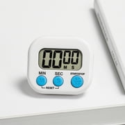 2 Pack Digital Kitchen Timer, Big Display Cooking Timer with Loud Alarm, Magnetic Back and Stand, Electronic Timer for Baking, Classroom, Gym, White