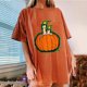 thumbnail image 2 of Tops de mujer Velas de Halloween Estampados de representación verde Patrones destacados creativos Mangas cortas sueltas Tops de hombre y mujer Camisetas de cuello Pompotops  hfajkhk138881, 2 of 5