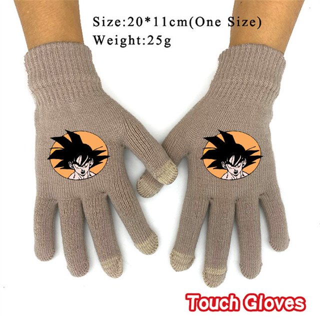 Guantes de Goku de Dragon Ball para hombre, resistentes al viento, antideslizantes, para deportes al aire libre, mantenerse caliente, ciclismo al aire libre, ir a pescar, regalo