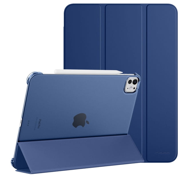 Funda MoKo para iPad Pro de 11 pulgadas (M5 2025/M4 2024) con soporte, color azul marino