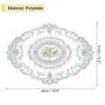 thumbnail image 2 of 12x16in Retro Lace Placemat Oval French Crochet Doilies Blue Gray, 2 of 7