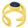 thumbnail image 3 of 18K Gold Over Brass Natural Lapis Lazuli - Afghanistan Ring s.8 Jewelry RM-1751 TGR1019_C_8, 3 of 6