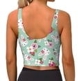 thumbnail image 3 of Lsque Bunny And Rose Printed Women'S Sports Bra, Compression, Moisture Wicking, High-Impact Sports Bra For Women,Supportive sports bra-X-Large, 3 of 9