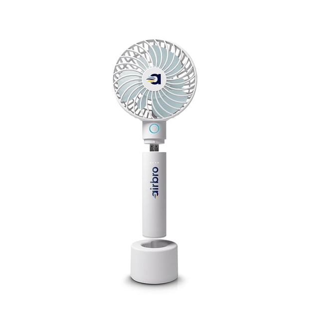 Ventilador portátil portátil y banco de energía Airbro FHA-30 2600 mAh