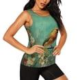 thumbnail image 2 of Fotbe Retro Birds Blusas Sin Mangas para Mujer – Estilo Casual, Corte Suelto, Slim-Fit, Cuello Redondo Deportivo, Tops de Verano para Gimnasio y Yoga-Large, 2 of 7