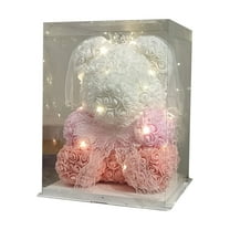 Lilixerw LED Rose Bear with Lights in Clear Gift Box,Valentine's Day Roses Gifts,9.84In Romantic Bear Home Decor for Couple,Red