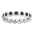 thumbnail image 1 of Bague en Argent Sterling Stackable Expressions Janvier Swarovski Taille 9, 1 of 3