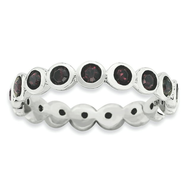 Bague en Argent Sterling Stackable Expressions Janvier Swarovski Taille 9