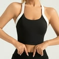 thumbnail image 5 of fatyb Women's Sports Bras Criss-Cross Back Padded Workout Yoga Bras Womens Seamless Cropped Tank Tops, 5 of 6