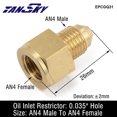 thumbnail image 2 of - Universal Brass Oil Restrictor Fitting -4AN Female To Male For Turbo Oil Feed Line Adapter EPCGQ31, 2 of 3