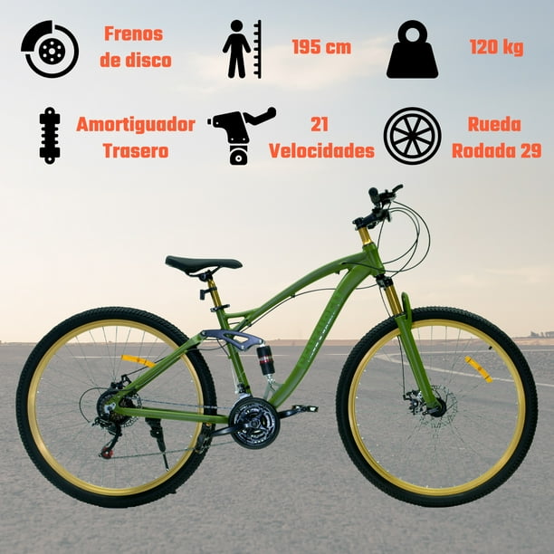 Bicicleta Montaña Aluminio R29 21v Centurfit Doble Suspension