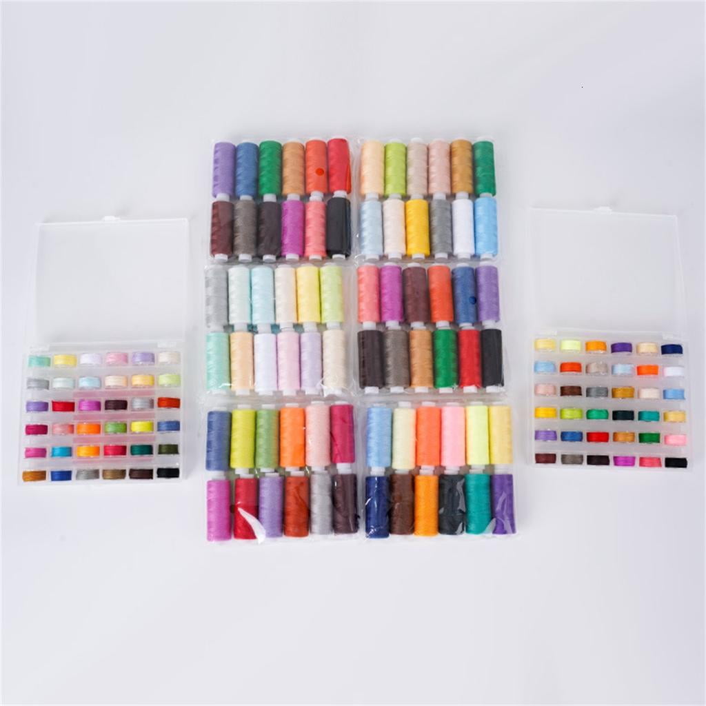 72Pcs Polyester Sewing Thread Sewing Machine Bobbin Thread Set for Hand Stitching Sewing Machine Needlework Craft
