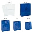thumbnail image 2 of Assorted Royal Blue Gift Bags with Tags & Tissue Paper Kit 168 Pieces, 2 of 2