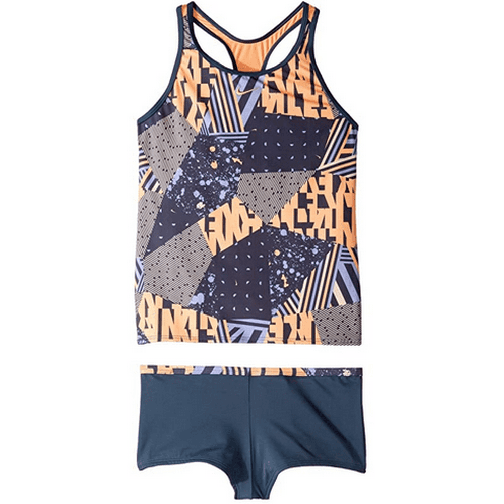 Nike NIKE Mash Up Racerback Tankini and Kick Shorts Tankini Set, Girl