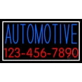 thumbnail image 1 of Automotive With Phone Number And Border LED Neon Sign 20 x 37 - inches, Clear Edge Cut Acrylic Backing, with Dimmer - Bright and Premium built indoor LED Neon Sign for automotive store, and mall., 1 of 7