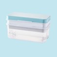 thumbnail image 3 of Ice-cube Mold Washable Reusable Solid Color 32 Grid Kitchen Bar Club Ice Cube Ice-cream Jelly Tray Accessories Blue 2 Layer, 3 of 9