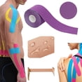 thumbnail image 2 of 5Cmx5M Athletic Tape Purple, Meiiso Breathable Cotton, Easy Tear, No Residue for Sports Tape, Athletic Wrist Wrap, Gym Accessory, Physical Therapy, 2 of 9