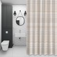 thumbnail image 3 of Farmhouse Linen Look Shower Curtain for Bathroom, Fabric Shower Curtain Set with Hooks, Waterproof Washable Bath Curtain for Bathroom Decor, 72"x78", 3 of 9