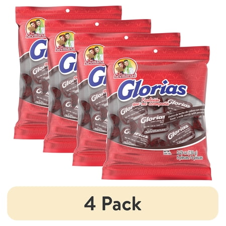 (4 pack) Las Sevillanas Glorias Goat Milk and Pecan Candy, 5.29 oz / 5 pieces