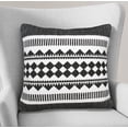 thumbnail image 6 of Ox Bay Indoor Mosaic Geometric Tile Square Throw Pillow, Black / White, 20" x 20", 6 of 8