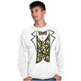 thumbnail image 5 of Hick Camo Printed Tuxedo Bachelor Men's Long Sleeve Tee T Shirt Brisco Brands S, 5 of 6