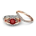 thumbnail image 2 of Wedding Ruby Engagement Ring Set, 2 of 3