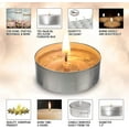 thumbnail image 3 of Hyoola, 4 Hour Natural European Made Unscented Tea Light Candles - White (300 Pack), 3 of 5