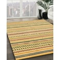 thumbnail image 2 of Ahgly Company Indoor Square Abstract Cinnamon Brown Abstract Area Rugs, 4' Square, 2 of 6