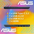 thumbnail image 4 of ASUS Vivobook 14" FHD Slim Laptop, Intel 12th Gen i3-1215U, Intel Iris Xe Graphics, Bluetooth 5.3, Wi-Fi 6E, Fingerprint Reader, 720p Webcam, USB Type C, Windows11 S, w/Mousepad (16GB RAM | 512GB SSD), 4 of 5