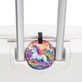 thumbnail image 3 of Robot Unicorn Attack Set of 2pcs PU Leather Round Suitcase Tags with Privacy Cover and Name ID Tag - Ideal for Travel Luggage, Handbags, Backpacks, School Bags, 3 of 6