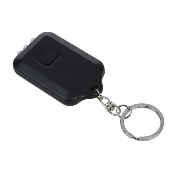 10X Mini Solar Power Rechargeable 3LED Flashlight Keychain Light Torch Ring New - black