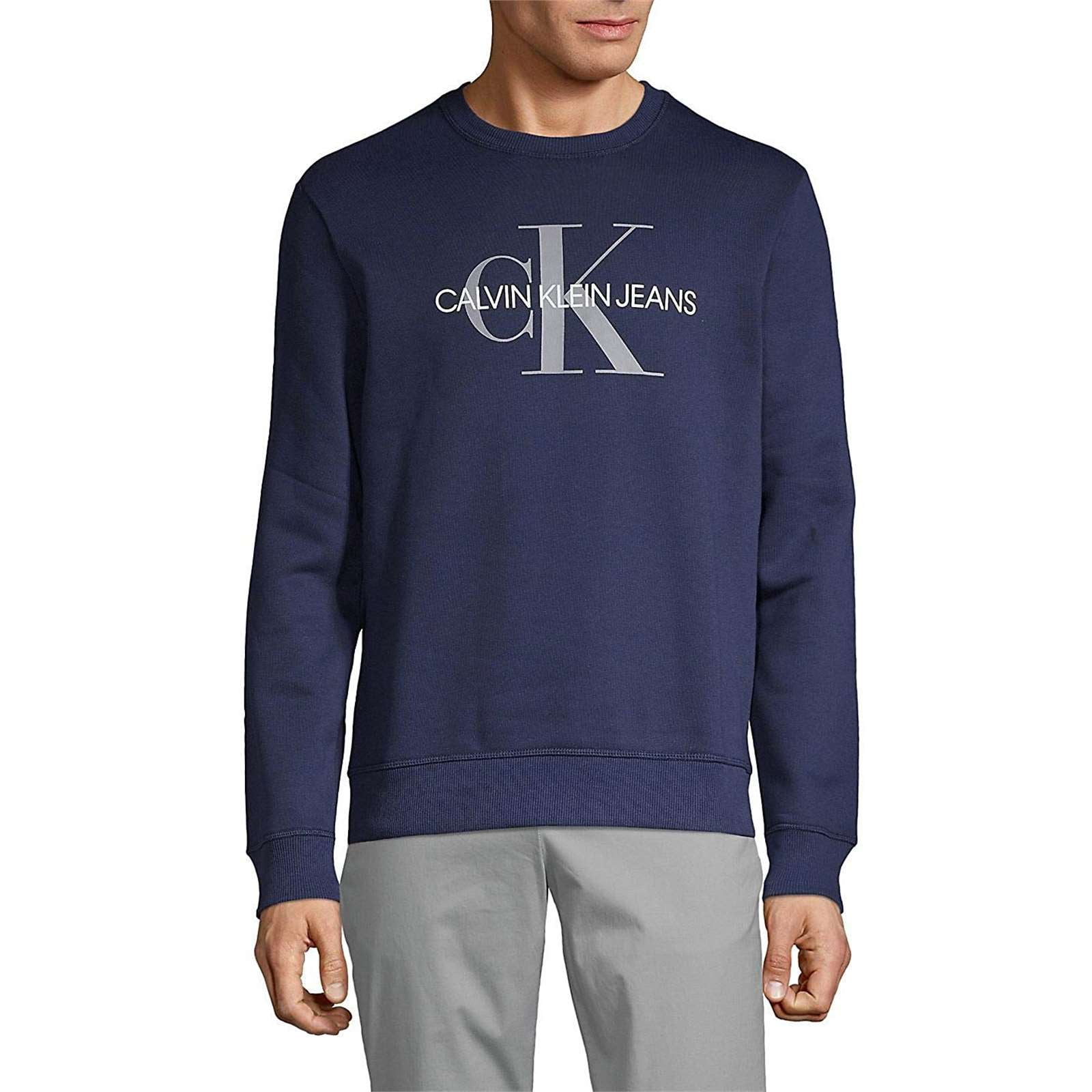 Calvin Klein Men's Mono Logo Crew Neck Sweatshirt, - US - Walmart.com