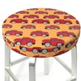thumbnail image 3 of Kll Red Cars Round Bar Chair Cushion Cover 14 Inch,Bar Stool Protector With Elastic, Soft Washable, 3 of 7