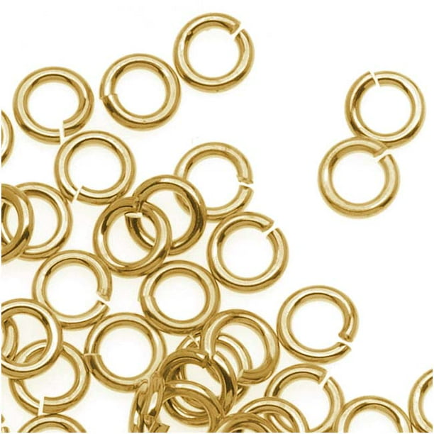 14K Gold Plated JUMPLOCK Jump Rings 4mm Diameter 20 Gauge Thick (100