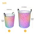 thumbnail image 3 of Balery Colorful Glitters Cesta de ropa redonda con asas, impermeable, independiente, para ropa, juguetes, dormitorio y familia-Small, 3 of 6