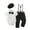 White, variant on CARETOO Baby Boy Clothes Suits Gentleman Outfits Formal Bodysuit Shirts Suspender Pants Bowtie Hat