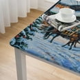 thumbnail image 4 of BANET Horse , Elastic Fitted Edged Square Tablecloth Waterproof Anti-Shrink Soft Polyester Table Cloth Washable Table Cover for Banquet Home Indoor or Outdoor White, 4 of 7