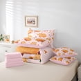thumbnail image 6 of Erosebridal Cartoon Capybara 7-Piece Twin Bedding Sets For Kids,Pink Floral Bedding Comforter Set For Cute Animals Lover ,Reversible Pink, 6 of 7