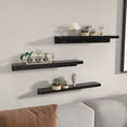 thumbnail image 4 of Giftgarden 36 inch Floating Shelves Set of 3, Wall Mounted Picture Ledge Shelf for Home, Office, Bedroom, Living Room, Kitchen Decor, Black, 4 of 10